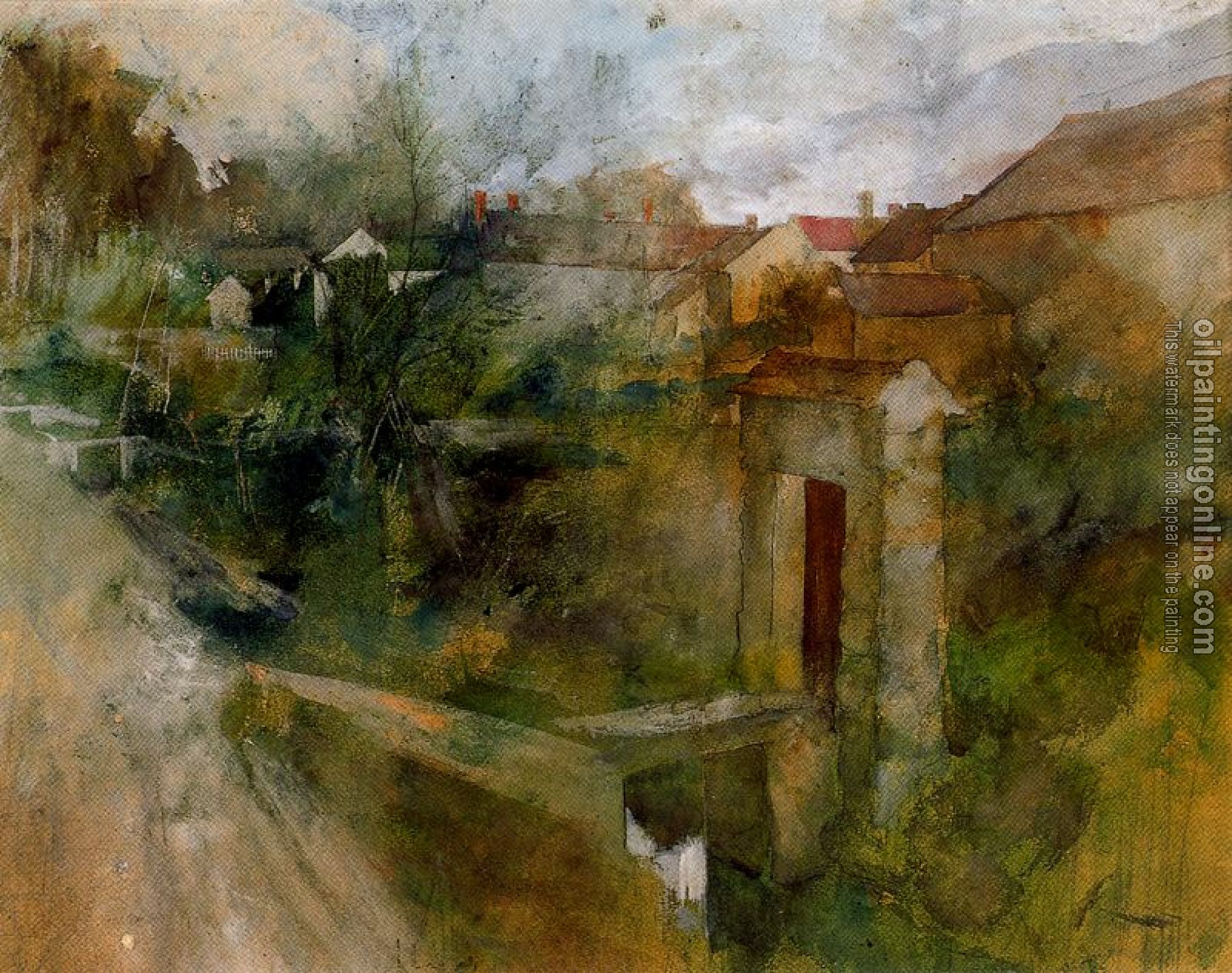 Larsson, Carl - View of Montcourt